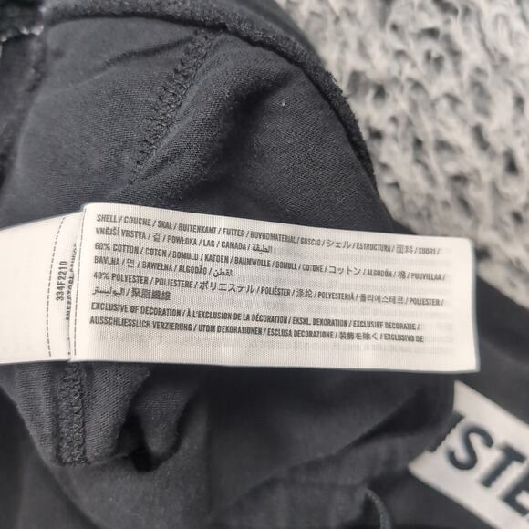 Hollister Pants Men Large Black Tapered Athleisure Sweatpants Gym Jogger Fleece - Picture 5 of 10